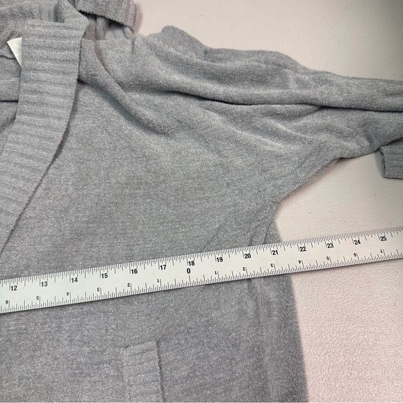 Barefoot Dreams Women's CozyChic Ultra Lite Shawl Collar Cardigan Vapor Gray L - Picture 4 of 6